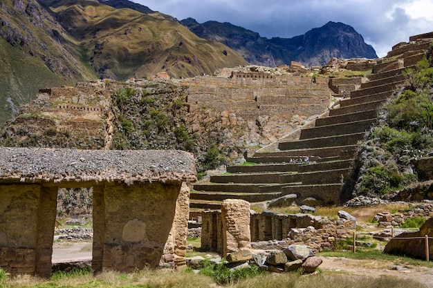 Inca ruins of Ollantaytambo Peru