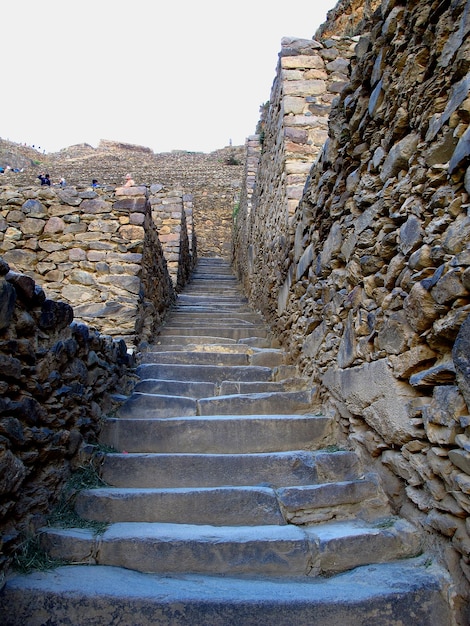 Foto rovine inca ollantaytambo urubamba valle sacra perù sud america