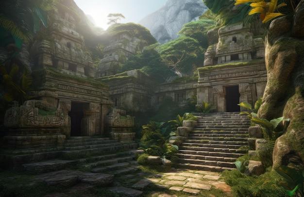 Inca temple Generate Ai