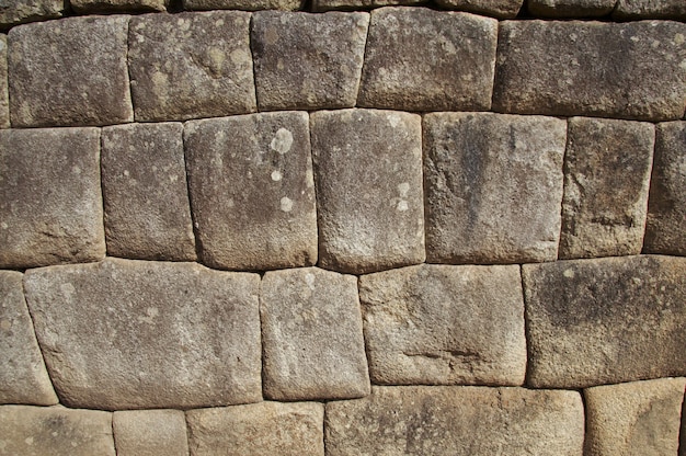 Incamuur in de stad Macchu-Picchu, Peru