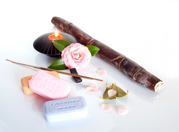 Incense, flower and soap