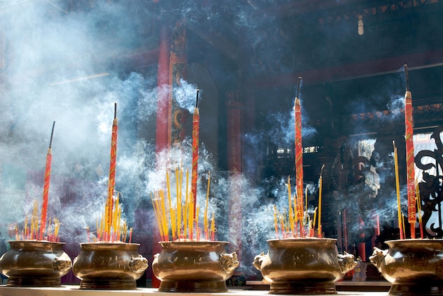 Incense sticks in pagoda