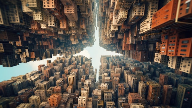 Photo inception style city trippy