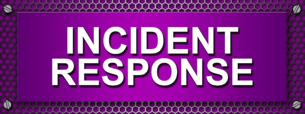 Incident response text quote on a banner