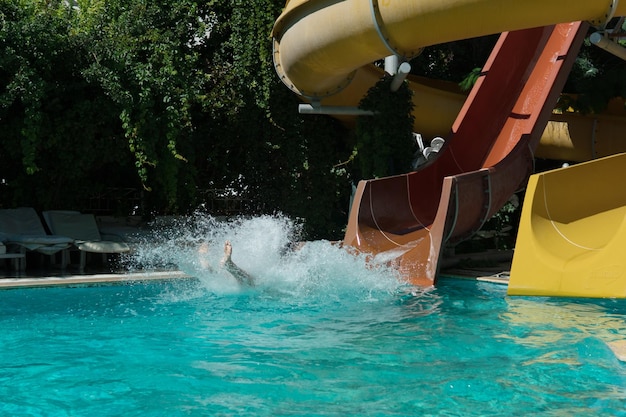 Incident on the water slide in the water park unknown person
fell and hit into the pool and get injuring during vacation