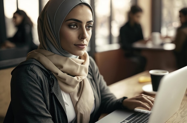 Inclusive Muslim Thriving in a Diverse Workspace Generative AI illustration