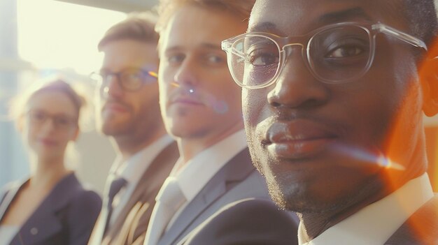 Photo inclusive workforce with business people showing diversity at the office