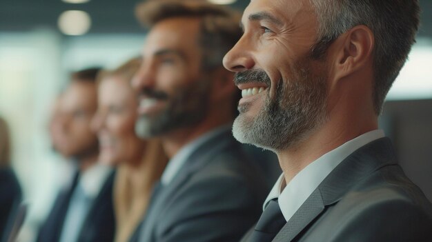 Photo inclusive workforce with business people showing diversity at the office