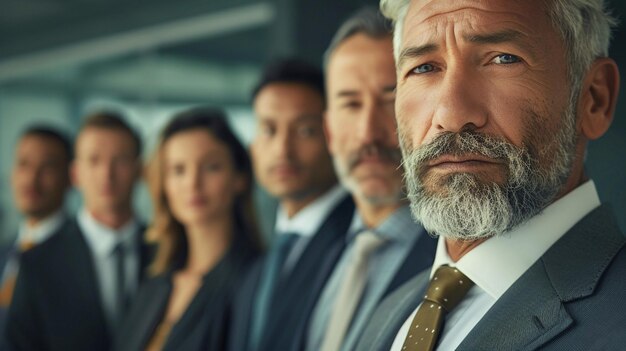 Photo inclusive workforce with business people showing diversity at the office