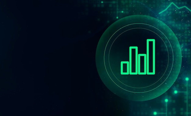 Photo increases in investment markets cyber space