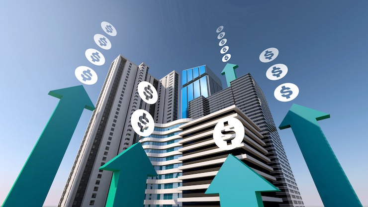 Photo increasing money with property and real estate investment