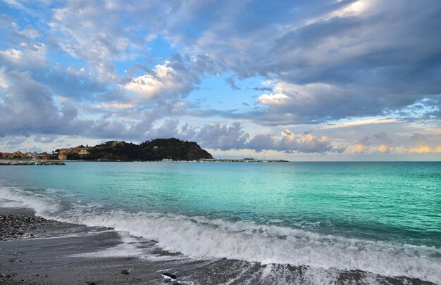 Incredible colors painted in the sky and the sea create a perfect postcard