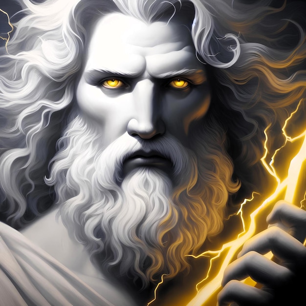 Невероятный греческий бог Зевс, бог неба и молнии.