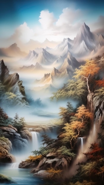 Incredible Landscape in Airbrush Art Technique