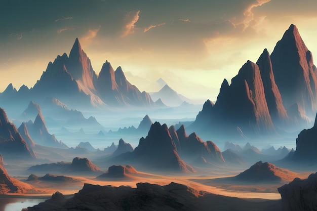 incredible mountain landscape, desktop screensaver, fantastic view, rocks