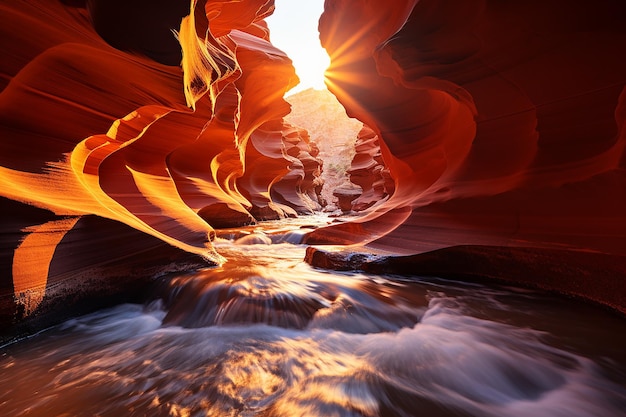 Photo incredible slot canyon in america