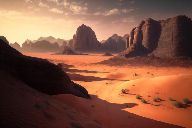 Incredible vistas of Jordans Wadi Rum Desert