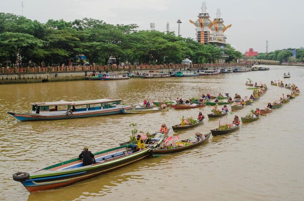 Independence celebration at the floating market