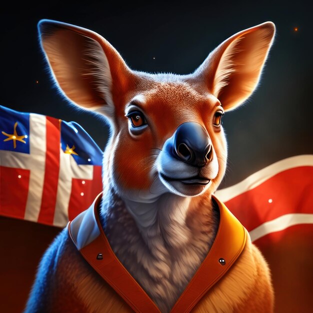 Фото День независимости австралии кенгуру солнечный поздний день