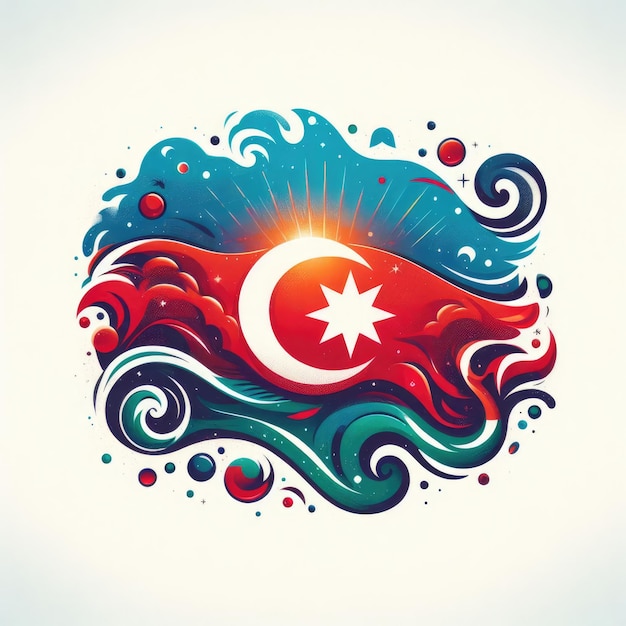 Independence day of azerbaijan illustration