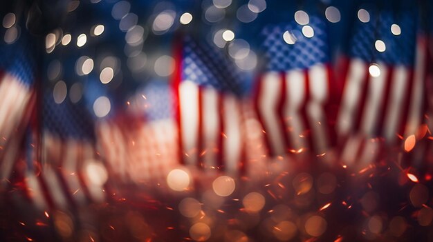 Photo independence day bokeh background