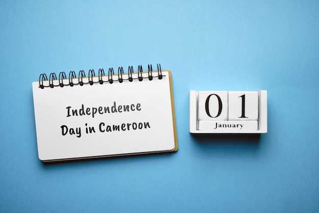 Independence Day in Cameroon of winter month calendar january.