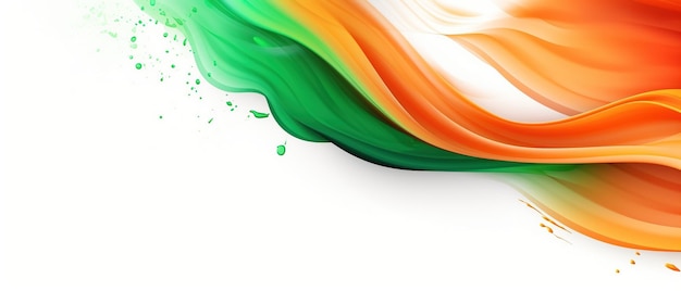 Independence Day concept cover achtergrond met zwaaiende vlag in aquarel effect Ai gegenereerd
