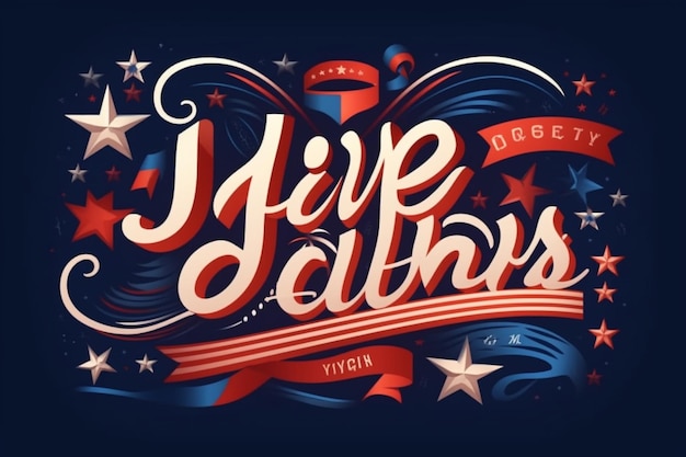 Independence day lettering style