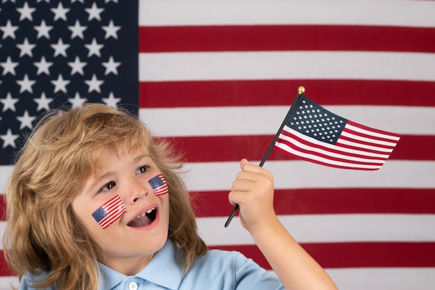 Giorno dell'indipendenza th di luglio stati uniti d'america e concetto di bambini quarto di luglio indipendenza