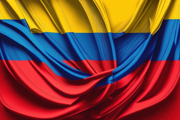 Photo independencia de colombia colombia independence day colombian flag mark with celebrations and events nationwide residents of bogota protesting in the streets against spanish rule generative ai