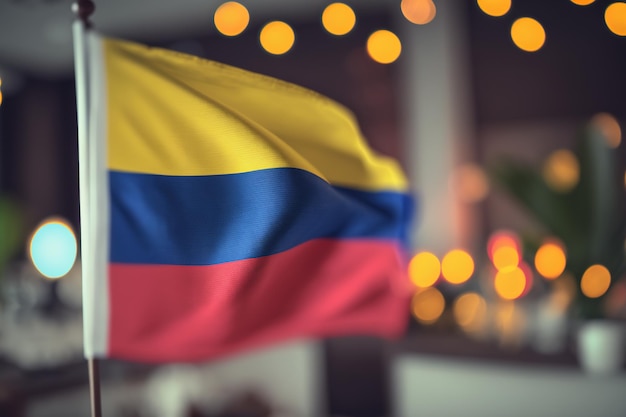 Independencia de colombia Colombia onafhankelijkheidsdag colombiaanse vlag Markeer met vieringen en evenementen in het hele land Inwoners van Bogota protesteren op straat tegen de Spaanse overheersing Generatieve AI