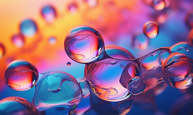 Independent bubbles bright colors iridescence crazy details