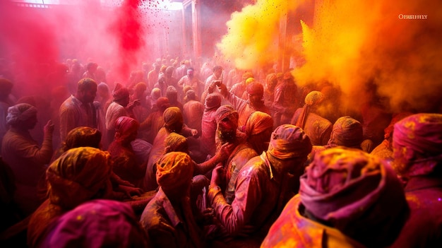 インド ホリの鮮やかな色彩を体験する 色の祭り コミュニティに参加することで