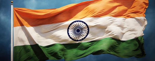 Photo india flag on background