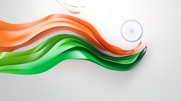 Фото Иллюстрация флага индии ко дню независимости индии и дню республики generative ai