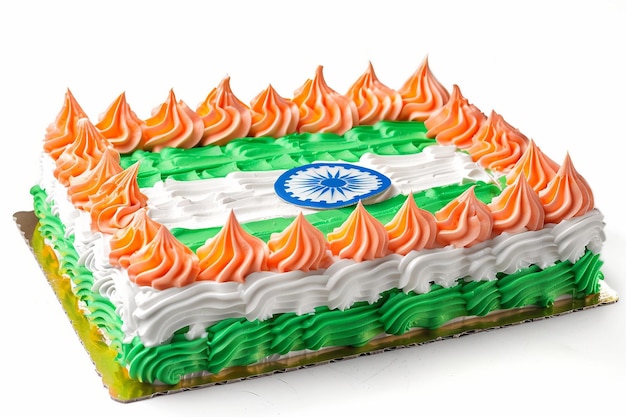 Photo india flag made of cake no background png image