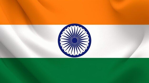 인도 국기 공식 색상 및 비율 올바르게 National India flag Generative Ai