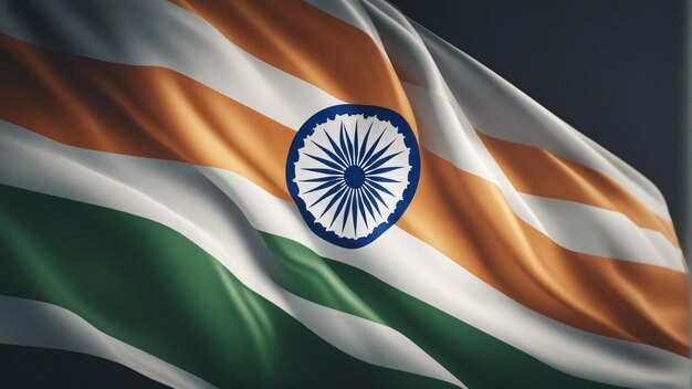 India flag waving texture illustration