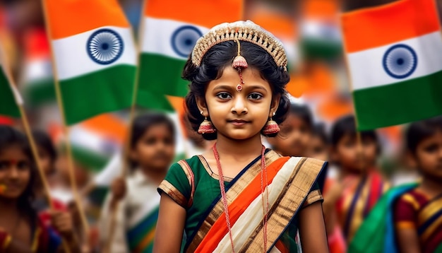 인도 독립 기념일 행복하고 축하 사진
