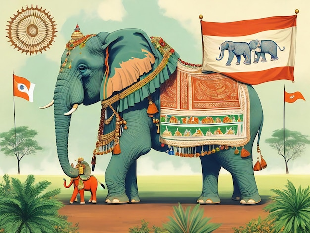 India independence day illustration background design ai generated