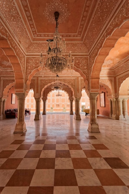 India, Rajasthan, Jaipur, the City Palace entrance