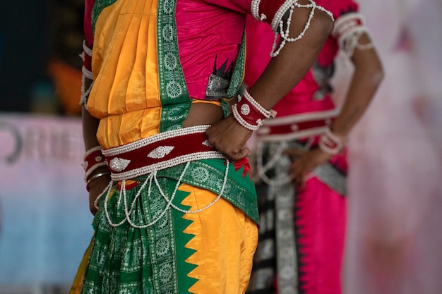 India traditional dance foot detail