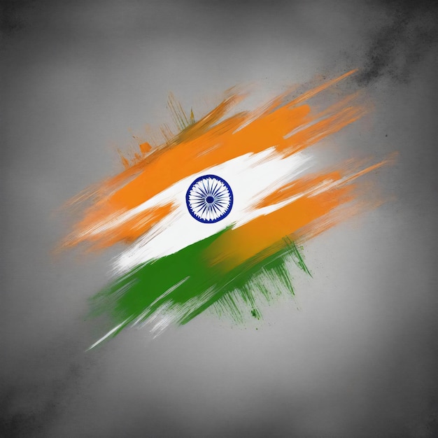 India Vlag borstel textuur illustratie art