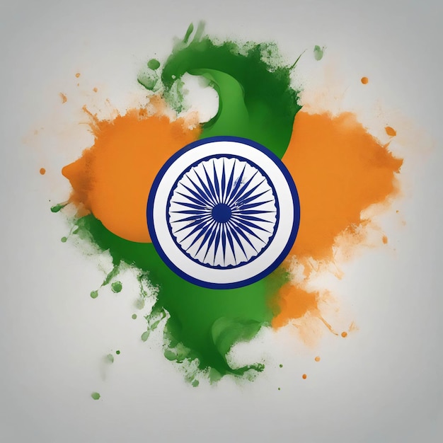 India Vlag borstel textuur illustratie art