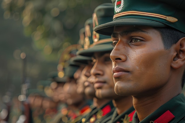 Photo indian army officer prepares for republic day parade in kolkata