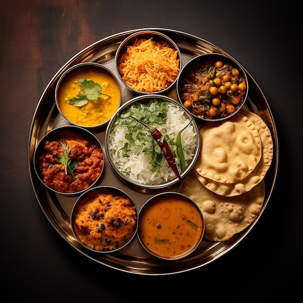 Indian big Thali food