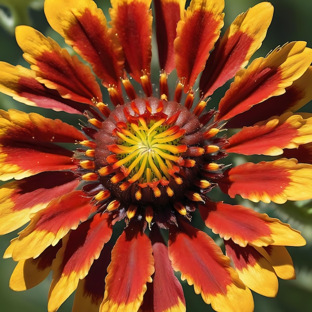 Indian Blanket Gaillardia pulchella hyper realistisch hyper gedetailleerd close-up 3