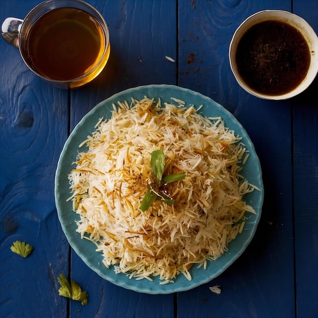 Photo indian breakfast dish poha also know as pohe or aalu poha made up of beaten rice or flattened rice