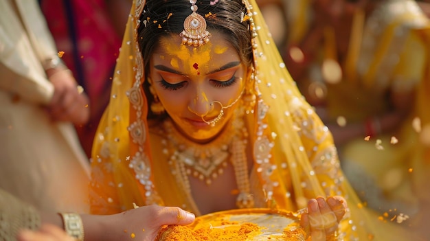 Индийская невеста с кандорой на улицах Катманду
