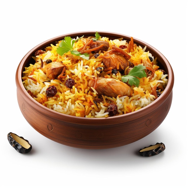 Индийское блюдо из курицы бирьяни с курицей и рисом